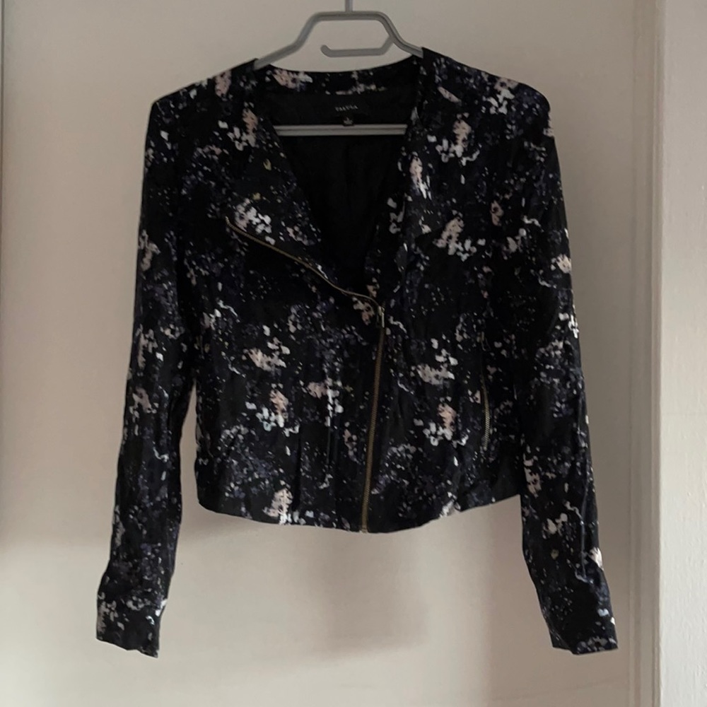 Aritzia floral moto jacket size 2